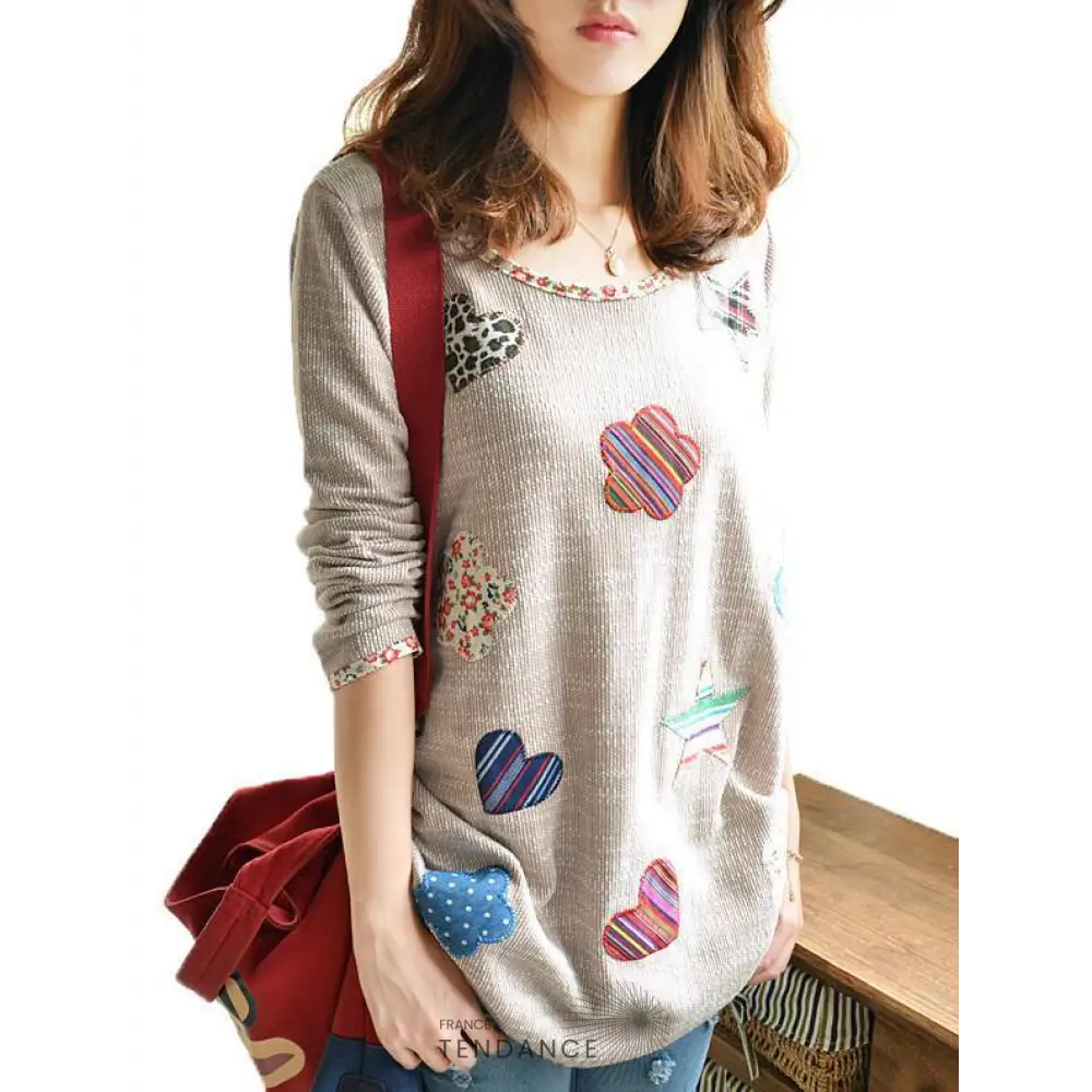 Long Chandail Patchwork | France-Tendance