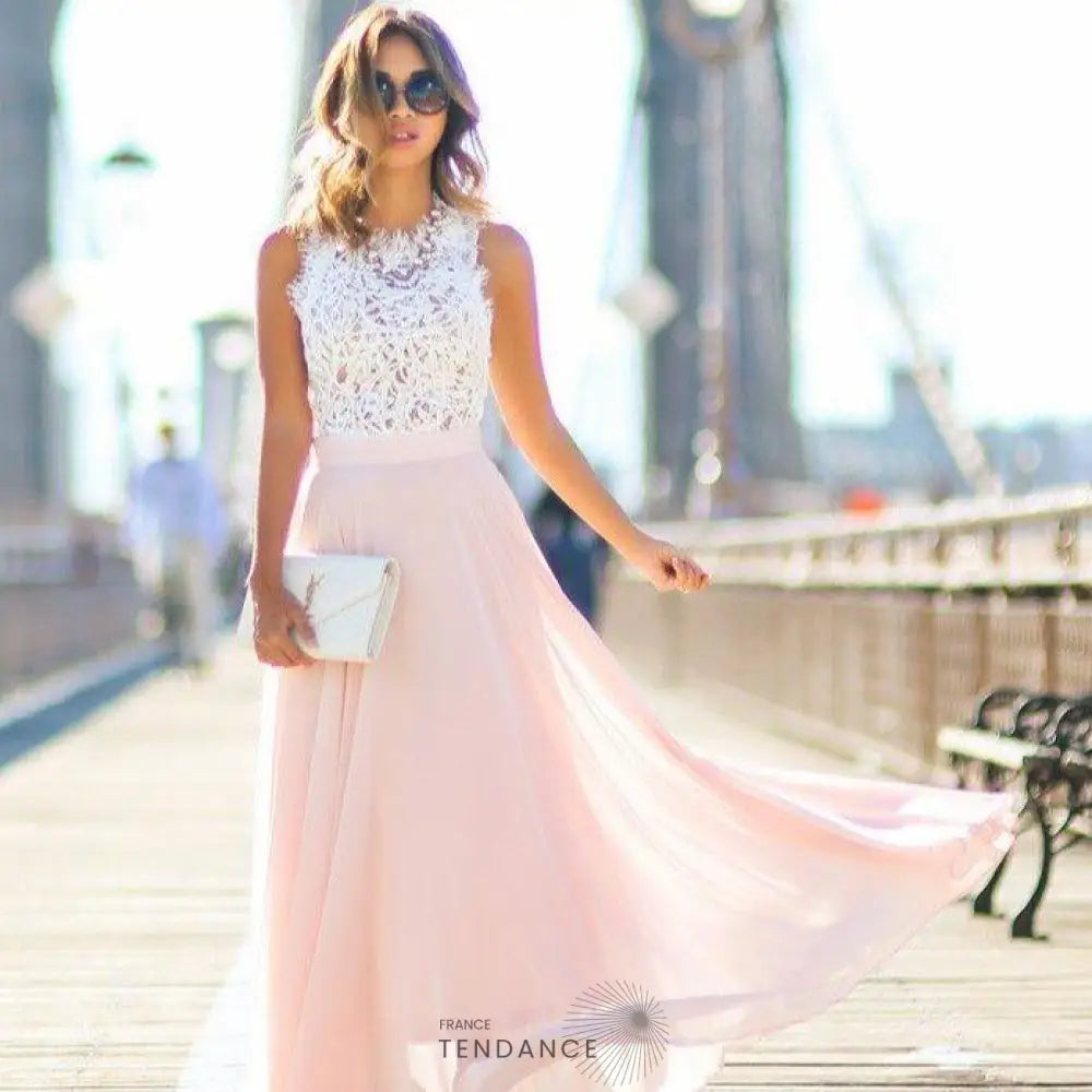 Robe Bustier Dentelle & Voile | France-Tendance