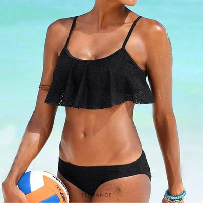 Bikini Imprimé à Volants | France-Tendance