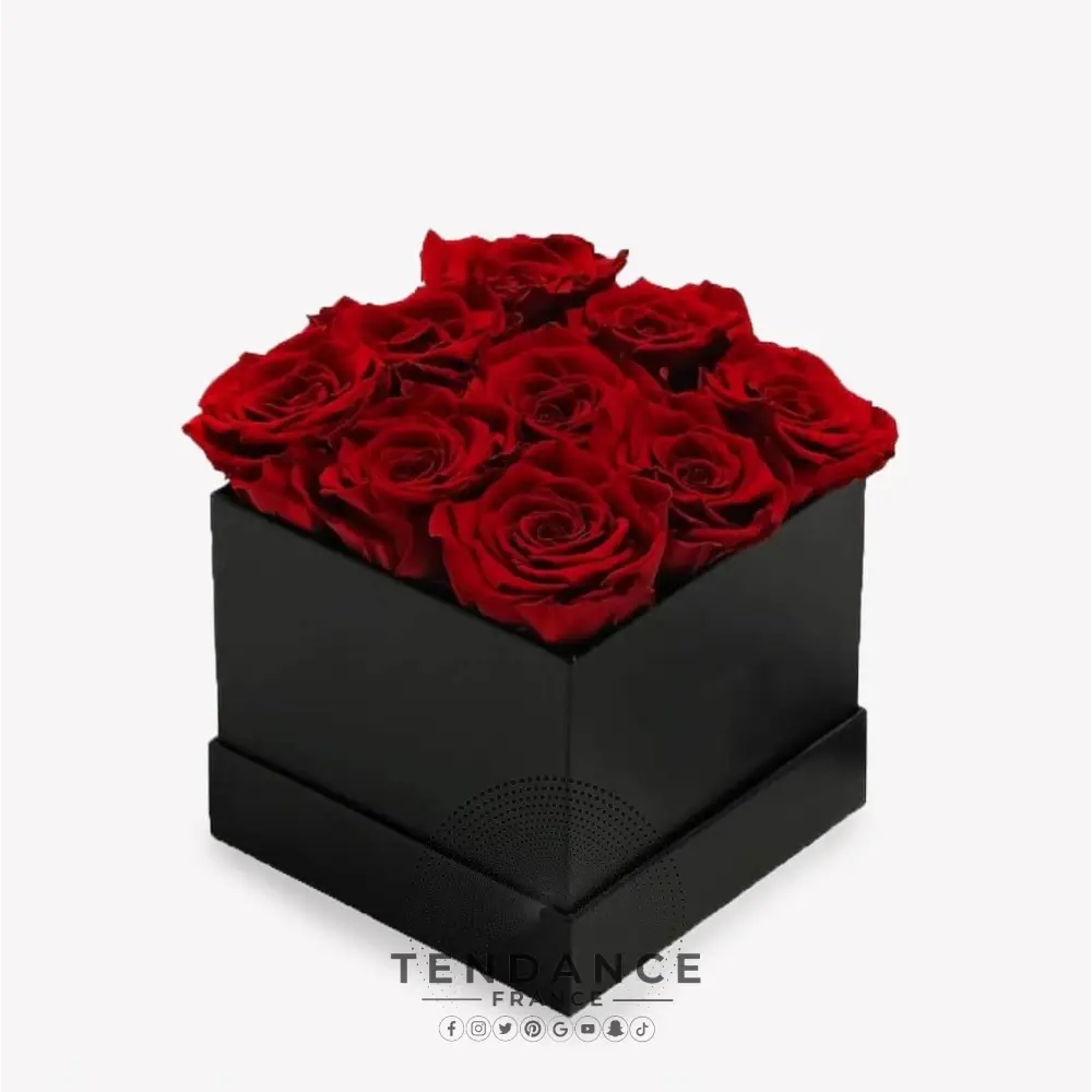 Bouquet 9 Roses éternelles Rouges | France-Tendance