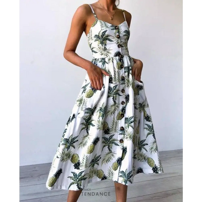 Robe Bohème Midi Imprimée | France-Tendance