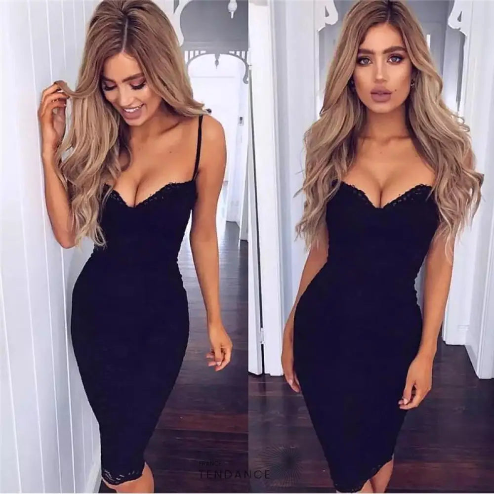 Robe De Soirée Moulante En Dentelle | France-Tendance