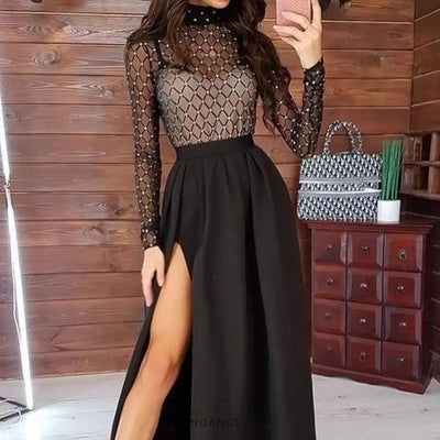 Robe De Soirée Noire élégante | France-Tendance