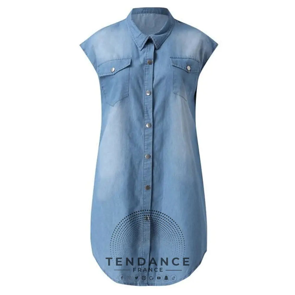 Robe Droite En Denim | France-Tendance